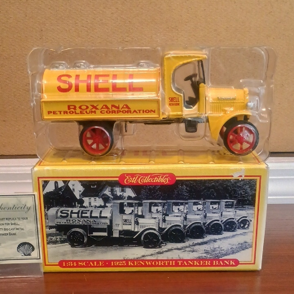 Yellow Kenworth Tanker Bank Toy